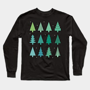 Christmas Trees patterns Long Sleeve T-Shirt